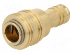 Quick connection coupling | straight | max.35bar | brass | D: 25mm
