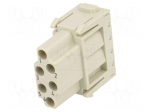 Connector: HDC | module | female | 16A | 500V | Han-Modular&reg; | PIN: 6