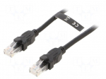 Patch cord | U/UTP | Cat: 6 | RJ45 plug,both sides | Cu | 3m | PVC | black