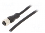 Cable: for sensors/automation | M12 | PIN: 5 | straight | 6m | plug | PVC