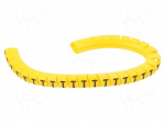Marker: cable | Marking: T | 2.5&divide;5mm | PVC | yellow | leaded | PA-1 | L: 3mm