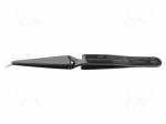 Tweezers | Blade tip shape: sharp | Tweezers len: 125mm | ESD