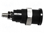 Laboratory connector: 4mm banana | 1kV | 36A | black | nickel plated