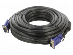 Cable | D-Sub 15pin HD plug,both sides | black | 15m | &Oslash;cable: 8mm