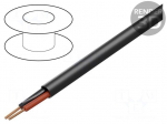 Wire | 2x16AWG | unshielded | 300V | 305m | Cu | stranded | black | CPR: Eca