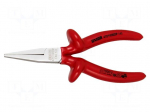 Pliers | insulated,flat | carbon steel | 140mm | 472/1VDEDP
