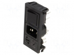Connector: AC supply | socket | male | 10A | 250VAC | C14 (E) | IEC 60320