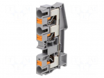 Splice terminal: rail | PT | 57A | 1kV | for DIN rail mounting | grey