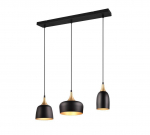 Trio Chiraz piekarama lampa 3-pc E27 matt black/matt brass brushed steel 310500332 4017807566826