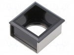 Button holder | 22mm | 61 | 21x21mm | Face dim: 24x24mm | Body: black