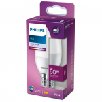 PHILIPS LED 60W B38 E14 Auksti balta 4000K matēta spuldze 8719514309685 929002978755