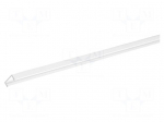 Profiles for LED modules | white | L: 1m | MICRO-PLUS | aluminium