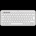 LOGITECH K380S Multi-Device Bluetooth Keyboard - TONAL WHITE - NORDIC