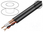 Wire: coaxial | hybrid,RG59 | black | wire,stranded | Cu | -30&divide;75&deg;C