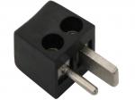 &Uuml;hendused // Different Audio, Video, Data connection plug and sockets // 1202# Wtyk głośnikowy kątowy skręcany czarny