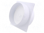 Wall plate | ABS | white | &Oslash;125mm | Additional functions: throttle