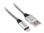 Tahvelarvutid ja tarvikud // USB kaablid // Kabel TRACER USB 2.0 iPhone AM - lightning 1,0m czarno-srebrny