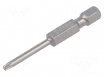 Screwdriver bit | Torx&reg; | TX09 | 1/4" | Overall len: 50mm