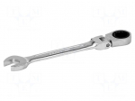 Wrench: combination spanner | rattle,with joint | 19mm | L: 215mm