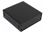 Enclosure: with panel | X: 180mm | Y: 185mm | Z: 65mm | aluminium | black