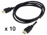 Cable | HDMI plug,both sides | PVC | 3D,4K,ARC,CEC 2.0 | 1.8m | black