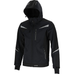 Jalan&otilde;ud, t&ouml;&ouml;riided | Isikukaitsevahendid // T&ouml;&ouml;-, kaitse-, k&otilde;rgn&auml;htavusega riided // Kurtka softshell z kapt. czarna, "2xl", ce, lahti