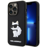 Back panel cover Karl Lagerfeld  Karl Lagerfeld KLHCP14X3DRKHNK iPhone 14 Pro Max 6.7" black/black hardcase Rubber Choupette 3D