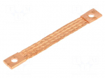Braids | earthing tape | W: 14mm | 10mm2 | &Oslash;1: 7mm | &Oslash;2: 7mm | 75A | L: 100mm