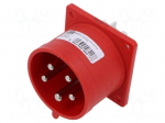 Connector: AC supply 3-phase | socket | male | 32A | 400VAC | IEC 60309