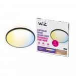 SuperSlim WiZ griestu lampa 32W melna apaļa 2700-6500K TW 929003227022 8720169071018