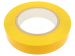 Tape: marking | yellow | L: 50m | W: 50mm | self-adhesive | PVC