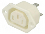 Connector: AC supply | socket | female | 10A | 250VAC | C13 (F) | UL94V-0