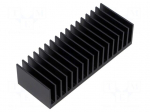 Heatsink: extruded | grilled | black | L: 37.5mm | W: 100mm | H: 25mm