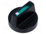 Knob | Actuator colour: green | plastic | &Oslash;18mm | Body: black