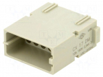 Connector: HDC | contact insert | male | MIXO | PIN: 17 | 10A | 250V | 17+PE