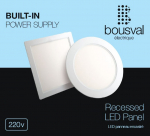 LED Valgusti s&uuml;vistatav. Ruudukujuline 6W 3000K 118x118x29mm koos sisseehitatud juhtseadmega