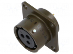 Connector: circular | socket | female | PT/451 | 13A | 600V | PIN: 3 | olive
