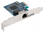 PC extension card: PCIe | PCIe,RJ45 socket | brackets on slot