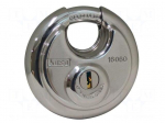 Padlock | round,shackle | stainless steel | A: 60mm | B: 13mm | C: 8mm