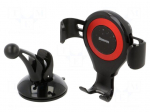 Car holder | black,red | for dashboard,for windscreen | snapped-in