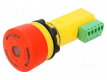 Switch: emergency stop | 22mm | prominent | Actuator colour: red