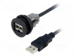 USB socket | 22mm | har-port | -25&divide;70&deg;C | &Oslash;22.3mm | IP20 | Colour: black
