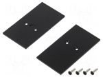 Cap for LED profiles | black | steel | Application: VARIO30