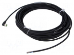Cable: for sensors/automation | M8 | PIN: 4 | angled | 10m | plug | 60VDC