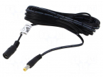 Cable | 2x0.52mm2 | DC 5,5/2,1 plug,DC 5,5/2,1 socket | straight