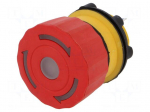 Switch: emergency stop | Stabl.pos: 2 | NC | 1.5A/250VAC | 22mm | red