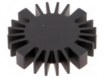 Heatsink | LED | &Oslash;: 50mm | H: 10mm | 2.3K/W | Colour: black