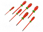 Screwdriver: insulated-set | Phillips,slot | 7pcs.