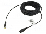 Cable | 2x0.52mm2 | DC 5,5/2,1 plug,DC 5,5/2,1 socket | straight