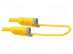 Test lead | 25A | banana plug 4mm,both sides | Len: 1.5m | yellow